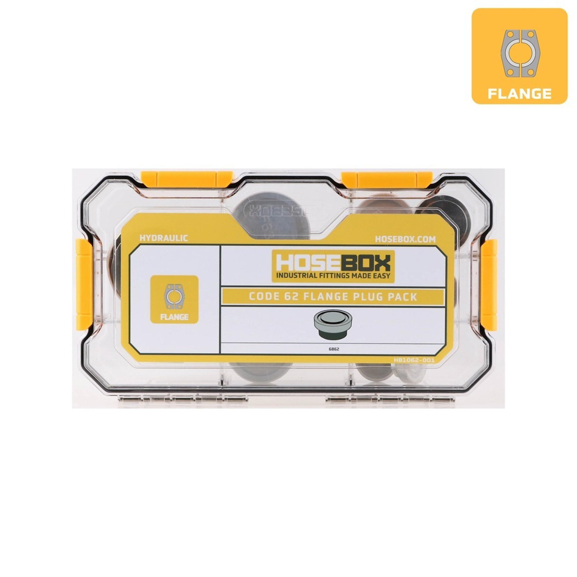 HoseBox Code 62 Flange Plug Pack, 10 Plugs, Model# HB1062-001